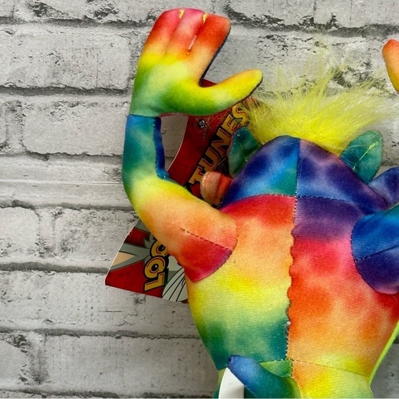 WB Looney Tunes TAZ Plush Rainbow Tie Die Tasmanian Devil Stuffed Animal *RARE* - Picture 7 of 16